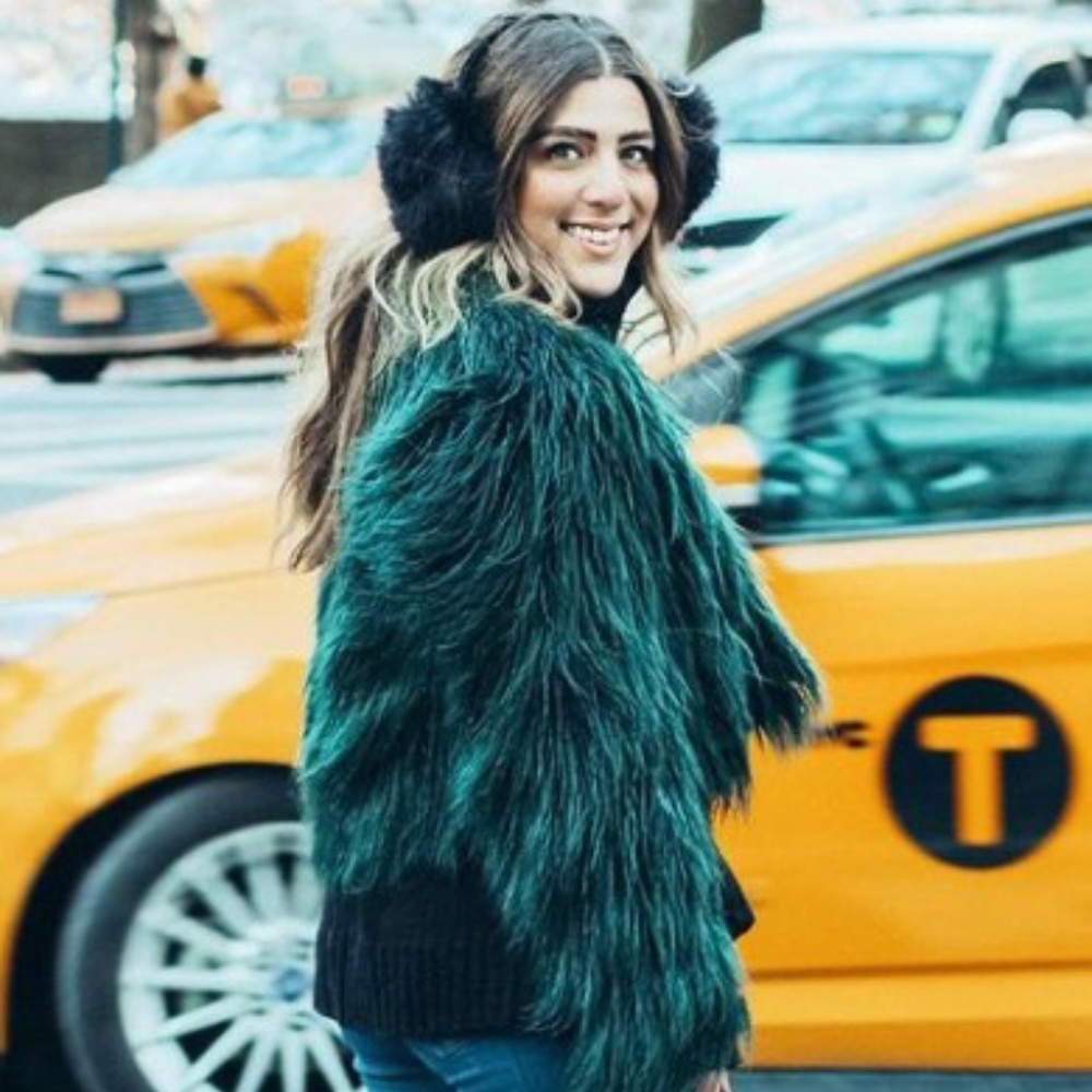 Green Faux Fur Coat